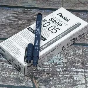 스케치 드로잉펜-펜텔 포인트라이너 0.05mm 12자루