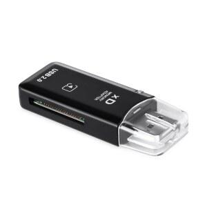 ETECH USB2.0 블랙 컬러 고속 XD 리더기, 올림푸스 2GB 카드 픽처 및 메모리 지원 후지 1GB