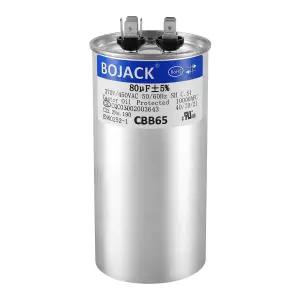BOJACK 80 uF 5 MFD 370/450V CBB65 AC 모터 런 또는 팬 스타트 및 냉각 열 펌프 에어컨용 라운드 커패시터