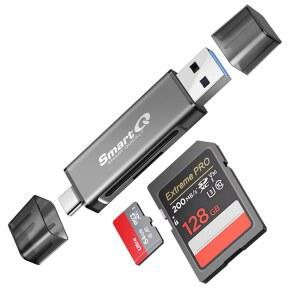 SMARTQ C350 USB C SD 카드 어댑터에서 SDHC 3.0 메모리 MICROSDXC SDHC, 카드용 및 SD, 작동합니다 카드, 장치, X, OS 초고속 ANDROID 리더 WINDOWS, OTG SDXC, 어댑터, MAC