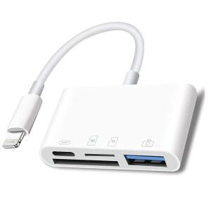 라이트닝 TO SD 카드 리더기 - 가능 4 휴대용 USB 카드와 용 암 IN /TF 충전. OTG가 고속 어댑터, 메모리 1 있는 및 호환