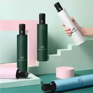 심플 우산 이 UV 3단 암막 초경량 양산 자동 가벼운