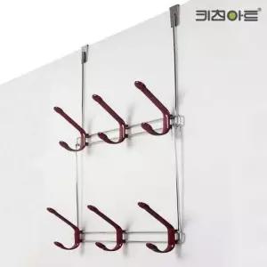 키친아트 도어후크 2단 옷걸이 행거 도어행거 그레이 옷걸이