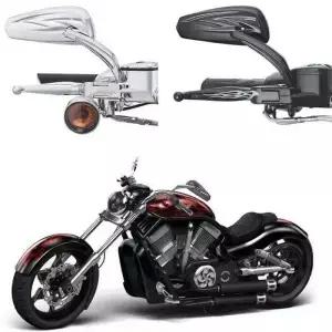 Harley 8mm 오토바이 핸들 바 미러 Sportster Iron 883 Street Glide Ride 용 Davidson 듀얼 스포츠