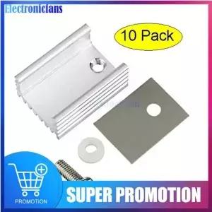 10pcs TO-220 냉각 라디에이터 알루미늄 시트 방열판 트랜지스터 쿨러 PC 컴퓨터 부품