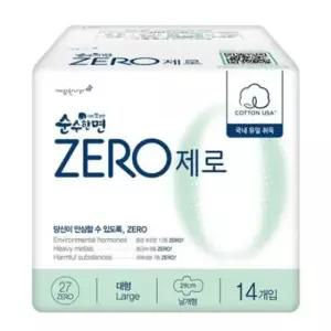 생리대 깨끗한나라)순수한면ZERO(대형14P)