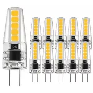 10pcs G4 LED 전구 5W DC12V 220V 2835 SMD 따뜻한/차가운 흰색 360 각도 샹들리에 조명 할로겐 램프 교체
