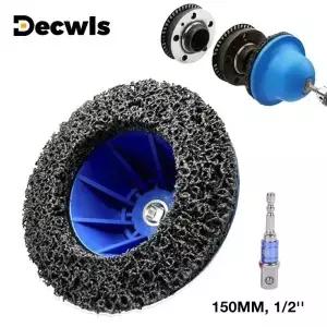 150mm 휠 허브 연삭기 녹 제거 무선 연마 도구 1/2인치 임팩트 드라이버 소켓 포함 타이어 연삭/녹