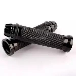Evomosa 블랙 7/8 22 mm 오토바이 핸들 핸드 그립 바 엔드 Yamaha Honda Suzuki Kawasaki Buell Ducati