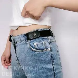 버클 프리 여자 청바지 스판 벨트 노버클 매직 빅사이