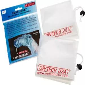 OP/TECH USA 레인슬리브 카메라 커버 - 사진 및 비디오 촬영을 위한 투명 비 먼지 뷰파인더 액세스 포함