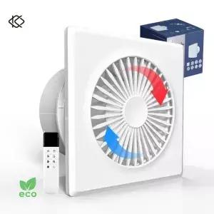 KCvents 리버시블 리모컨 환풍기 - 욕실 주방 벽걸이 배기팬 4/6인치