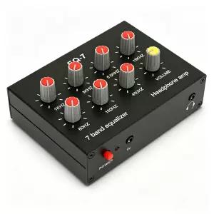 EQ-7 오디오 신호 헤드셋 증폭기 7밴드 차량용 이퀄라이저 3.5mm 인터페이스의 듀얼 채널 사운드 헤드폰