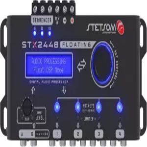 Stetsom STX2448 플로팅 프로 - 풀 프로페셔널 DSP 디지털 신호 프로세서 크로스오버 및 그래픽 이퀄라이저