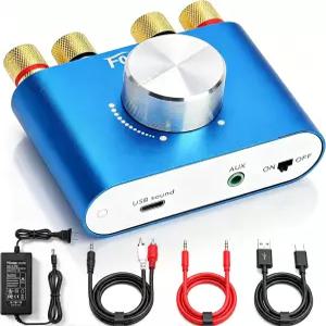 Facmogu F900S 160W 미니 블루투스 5.0 전원 증폭기 2채널 80Wx2 스테레오 하이파이 디지털 앰프 휴대용