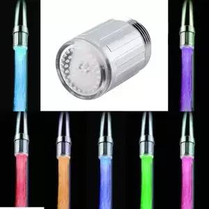 LED 수도꼭지 라이트 탭 노즐 RGB 7색 변화 점멸 에어레이터 물 절약 주방 욕실 액세서리