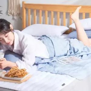 인견필 홑이불 미우 블루(D/Q)냉장고이불 리넨 모시