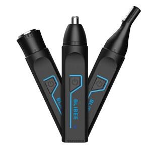 남성용 블리비 코털 트리머, 2025 전문가용 무통 USB 충전식 눈썹 귀 및 강력한 모터가 장착된 페이셜 헤어 리무버, 블랙
