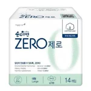 팬티라이너 깨끗한나라)순수한면ZERO(대형14P)