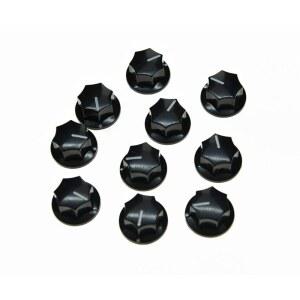 KAISH 10pcs 블랙 미니 MXR 스타일 스커트 AMP 노브 황동 삽입 효과 페달