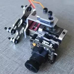 모델 비행기 카메라 용 2 금속 서보가있는 새로운 축 짐벌 FPV 드론 알루미늄 합금 브래킷