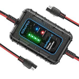 수나펙스 태양광 충전기 컨트롤러 12V: LED 디스플레이가 있는 10A PWM 지능형 패널 12V - RV 보트카 배터리용 방수 스마트 레귤레이터 맞춤형 AGM 젤 LIFEPO4 배터리