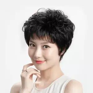 탑커버 정수리 부분가발 블랙 인모가발 이 볼륨 여자