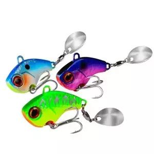 낚시 미끼 흔들림 회전 금속 Vib 진동 겨울 6g 15g 28g 인공 하드 스피너 스푼 루어 Pesca