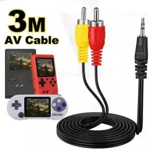 GB300/SF2000/FC 비디오 게임 콘솔용 9.84ft/3M AV 케이블 오디오 액세서리용 컴포지트 3 RCA 구리