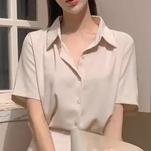 여성 구김 없는 시원한 미우 소재 캐주얼룩 남자 셔츠