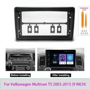 폭스바겐 VW 멀티밴 T5 2003-2015 9인치 스테레오 패널 하네스 전원 케이블 어댑터 캔버스 마운트 키트용