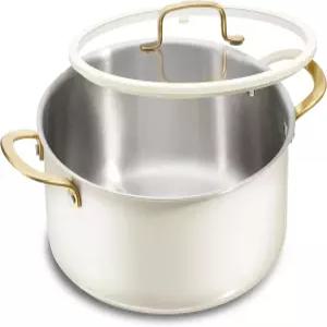 CAROTE 6QT 풀 클래드 트리플 플라이 스테인리스 스틸 스톡 포트 뚜껑 주방 스톡팟 수프 냄비 외부 세라믹