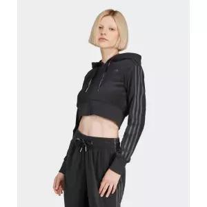 매장정품 아디다스 ADIDAS 크롭 풀집 후드 티 - 블랙 JN3006 299402