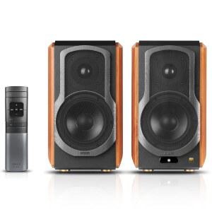 Edifier S1000W WiFi 오디오파일 액티브 책장 2.0 스피커, 120W RMS 무선 하이파이 블루투스 사운드 시스템, Alexa와 함께 작동, 광학 /RCA x 2 동축, AirPlay 2, Spotify Tidal Connect- 페어 지원