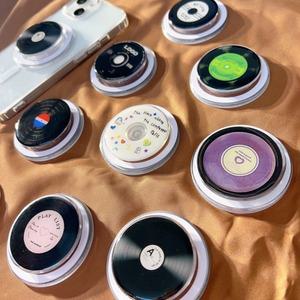 Magsafe 휴대폰 거치대 레트로 레코드 CD 에어백, 쫓는 드라마 개폐식 마그네틱 레이지