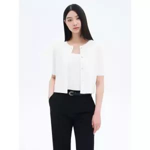 에잇세컨즈 니트 반소매 재킷 화이트 32545ALY21 5059071