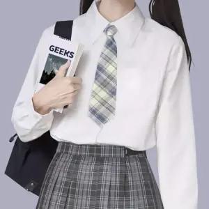 TBZ 교복 체크 자동 넥타이 아이보리) G 체크넥타이 교복 이쁜교복 타이 자동넥타이