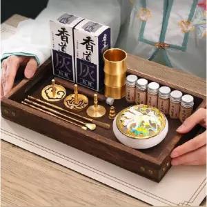 향로 세트 가정용 무향로 장식 제기 손님테이블 천연 차향로 침향 신식형요매화 기초세트 전통 기초세트 무향로