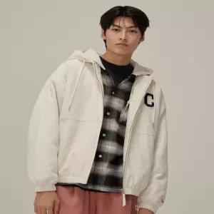커버낫 C 로고 헤비 옥스포드 후디 자켓 아이보리 4415676