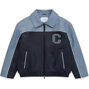 커버낫 C 로고 레이싱 신세틱 레더 자켓 Navy 3830370