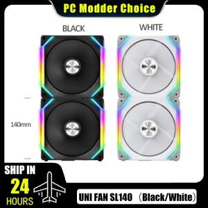 LIAN LI UNI 팬 SL140 V1 모듈형 컴퓨터 수냉식 라디에이터 140MM  케이블리스 PWM 제어 5V ARGB 검정 흰색