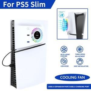 플스호환 Slim 디스크 드라이브/디지털 에디션용 RGB 조명/조절 가능 풍속/3단계 풍속 라디에이터가 있는
