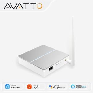 AVATTO Tuya Zigbee 스마트 유선 게이트웨이 허브(신호 안테나 포함), 앱용 홈 브리지 무선은 Alexa Google