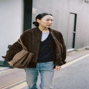 ZARA 100% 스웨이드 가죽 봄버 재킷 - 초콜렛 블라운 4341/873/753