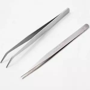 스텐 핀셋 핏셋 tweezer 핀센 다꾸 미세 tweezers 스티커 집게 정밀 갈고리 납작 굽은 얇은 비즈 공예용