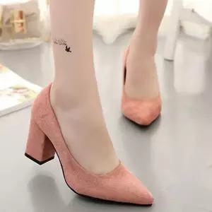 스웨이드 펌프스 힐 8cm