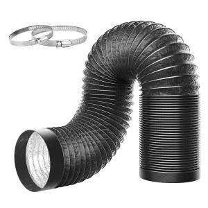 푸운키 4인치 알루미늄 플렉시블 통풍 호스 - 10피트 내식성 경량 HVAC 배관 덕트 작업에 내구성이 뛰어납니다