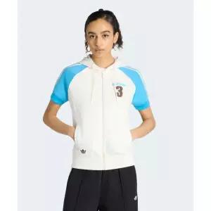 매장정품 아디다스 ADIDAS 슈퍼스타 숏 슬리브 트랙탑 - 화이트:스카이러쉬 KW2087 299132