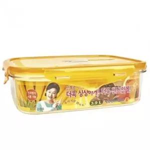 밀폐용기 3.9L 쿨맥시3 찬통 냉장고 반찬통 직사각 유리반찬통