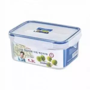 밀폐용기 1.3L 직사각 위생 공간활용 4 1호 유리반찬통 스텐밀폐용기